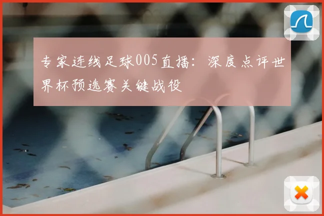 专家连线足球005直播：深度点评世界杯预选赛关键战役